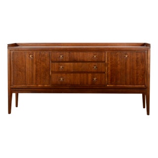 Danish Style Teak and Brass Sideboard, 1960s For Sale