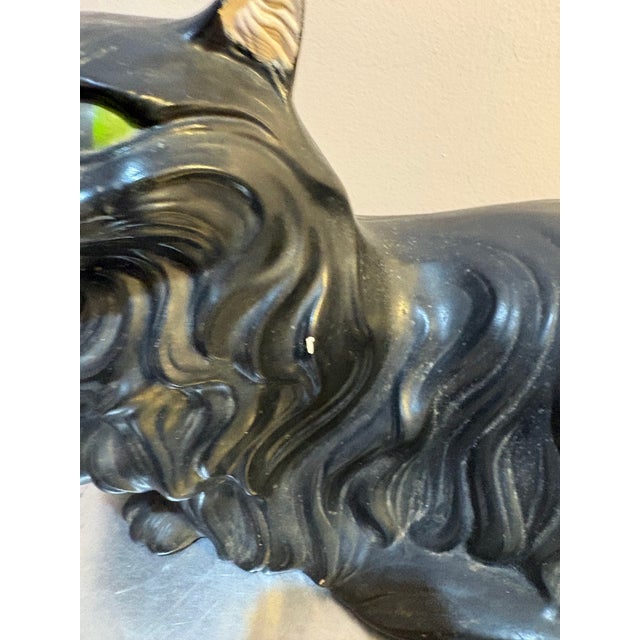 Mid-Century Modern Black Ceramic Cat Statue For Sale - Image 3 of 6