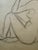 Rustic 1950s Henry Emil Salloch Original Watercolor on Paper Seated Female Nude Figure. For Sale - Image 3 of 7