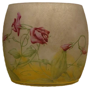 Antique French Etched Cameo Art Glass Vase from Daum Nancy