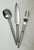 1960s a S Arthur Salm Austria Carving Knife, Serving Fork and Spoon Set, in Brushed Satin Stainless Steel For Sale - Image 4 of 11