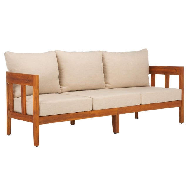 Brown Owen 3 Seat Sofa, Natural/Taupe For Sale - Image 8 of 11