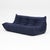 Togo Three-Seater Sofa in Dark Blue Boucle by Michel Ducaroy for Ligne Roset For Sale - Image 15 of 17