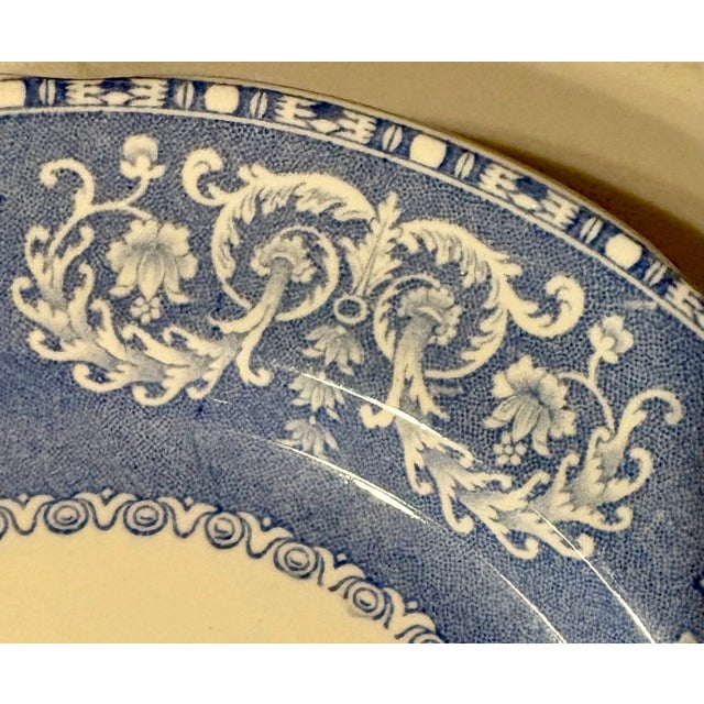 Early 20th Century Spode Blue Camila Salad Plate For Sale In Palm Springs - Image 6 of 8