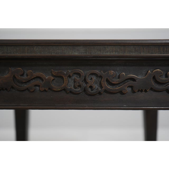 Theodore Alexander Bronze 2 Tier Square Etched Side Table For Sale - Image 12 of 14