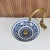 Flower Ceramic Handmade Moroccan Blue Design Sink for Bathroom For Sale - Image 4 of 7