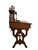 Victorian Victorian Walnut Ladies Writing Desk With Gallery & Velvet Writing Surface, Circa 1880 For Sale - Image 3 of 12