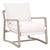 Performance White Boucle Sling Hamlin Club Chair by Essentials for Living For Sale