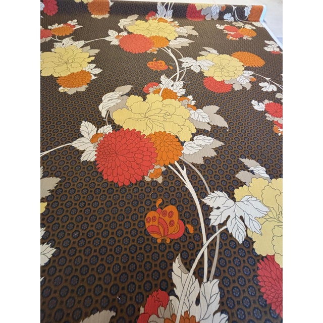 American 2 1/4 Yards of Screen Print Fabric Designed by Robert Lester For Sale - Image 3 of 9