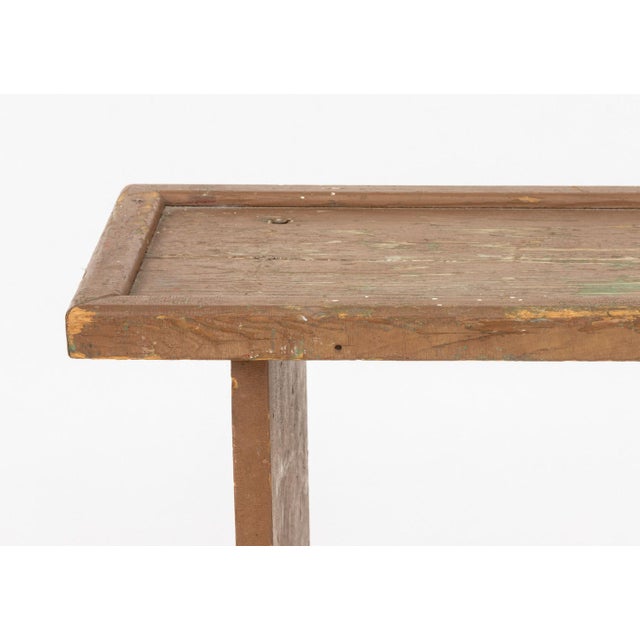 American American Brown Painted Two-Tier Console Table For Sale - Image 3 of 7