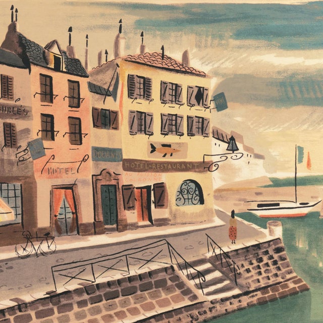 'Breton Village With Lighthouse' by Charles De Montfort, Mid-Century French Post-Impressionist For Sale In Monterey, CA - Image 6 of 8
