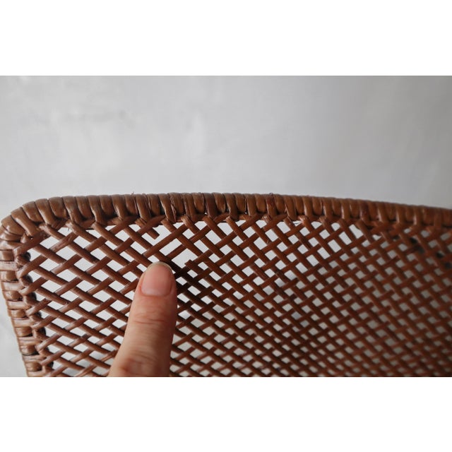 Yuzura Yamakawa Steel Wire and Rattan Dining Set For Sale - Image 12 of 13