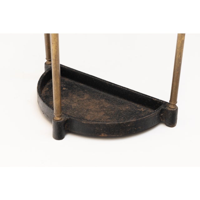 Demi-Lune Brass Stick Stand, 1890 For Sale - Image 6 of 7