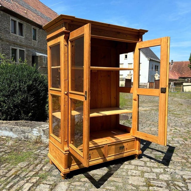 Antique Softwood Display Cabinet, 1880s For Sale - Image 11 of 15