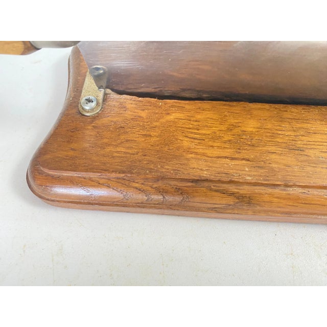 French Wood and Steel Bread Knife on Wood Plate, 20th Century For Sale - Image 5 of 12