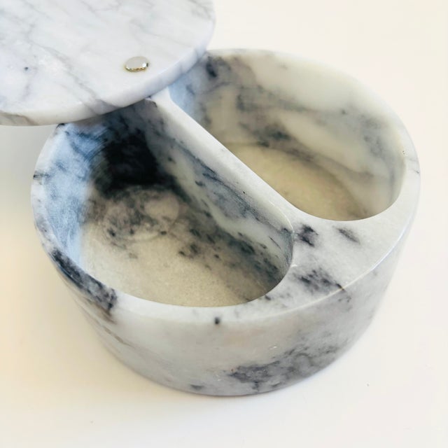 Vintage Circular Marble Box For Sale - Image 4 of 13