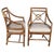 Eight Vintage Organic Modern McGuire Hollywood Regency / Chinese Chippendale style armchairs. Made of bamboo poles and...