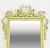 Elegant solid brass mirror, framed with ribbon fold swags. Italian import, marketed through Decorative Crafts Inc., an...