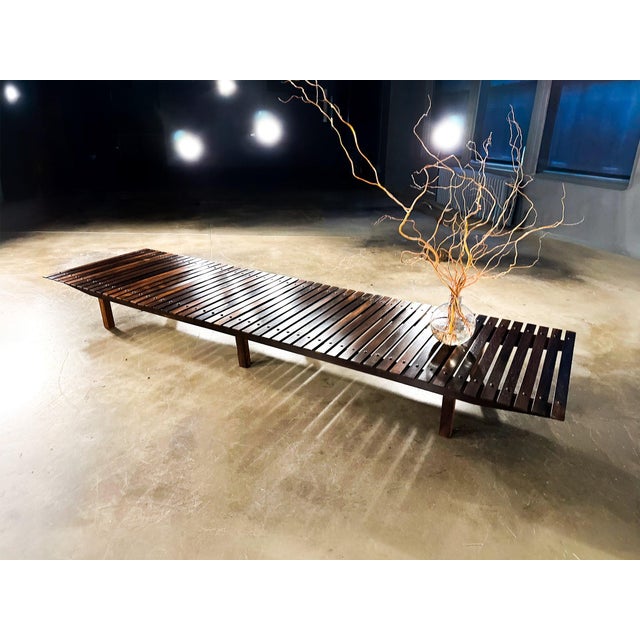 Wood Mucki Bench in Rosewood, Sergio Rodrigues, 1958 For Sale - Image 7 of 17