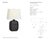 Chapman & Myers by Visual Comfort Signature Pemba Medium Combed Table Lamp in Chimney Black with Linen Shade Designer:...