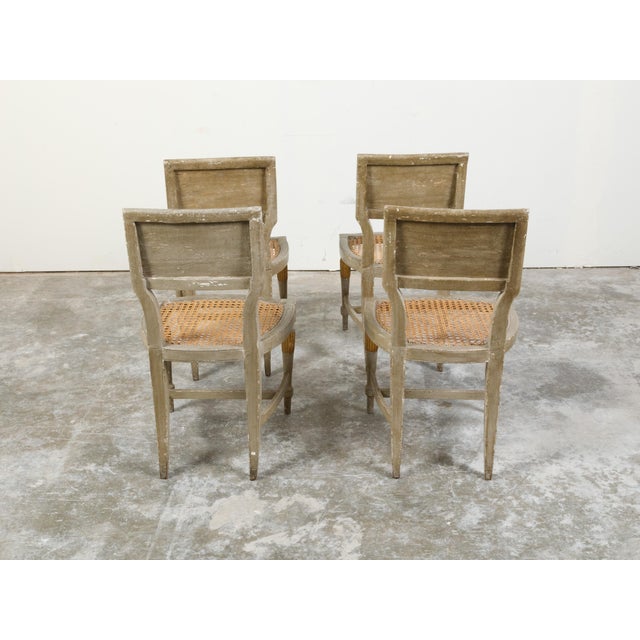 Set of Four French 18th Century Painted Side Chairs with Liberal Arts Allegory For Sale In Atlanta - Image 6 of 10