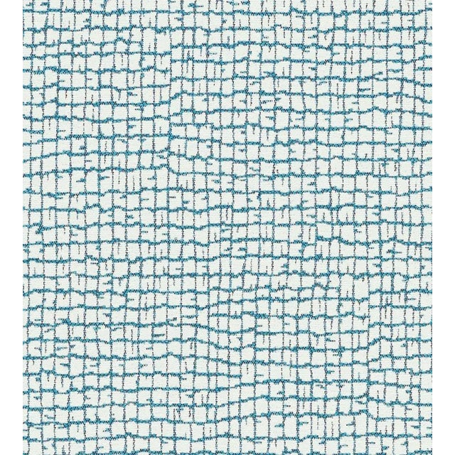 Sample - The House of Scalamandré Troya Beach Fabric, Turquoise For Sale