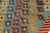 Red Shabby Chic Balochi Blue/Red Wool Rug - 3'4''x5'0'' For Sale - Image 8 of 11