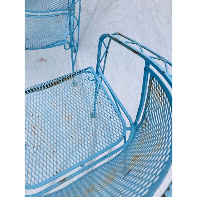 1940s Mid-Century Salterini Woodard Wrought Iron Patio Chairs - Set of 4 For Sale In New York - Image 6 of 10