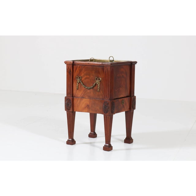 Wood Antique Dutch Mahogany Louis XVI Wine Cooler, 1790s For Sale - Image 7 of 10