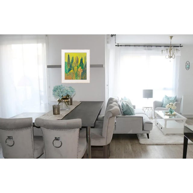 Pointillism Skyscrapers Cityscape Oil on Canvas Painting by Le Boreux For Sale - Image 15 of 17