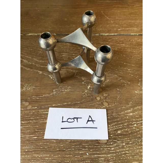 Metal Modular Candleholder from NAGEL, 1970, Set of 2 For Sale - Image 7 of 14