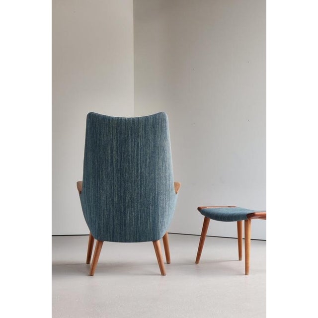 Set of Vintage Mama Bear Lounge Chair and Ottoman in Oak and Teak by Hans J. Wegner for A.P. Stolen, 1950s For Sale - Image 17 of 18
