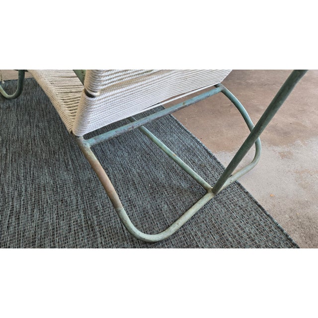 1950s 1950s Attributed to Walter Lamb Bronze and Nautical Rope Chaise Lounge For Sale - Image 5 of 15