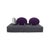Mosspink Two-Seater Leather Grey Anthracite and Violet Sofa with Manual Function by Brühl For Sale - Image 14 of 17