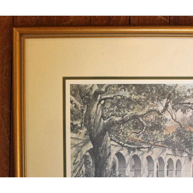 American "The Cloister at Sea Island" Print by Stan (Joel) Strickland, Circa 1980 For Sale - Image 3 of 6