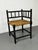 Antique Bobbin Oak and Rush Side Chair, 1900s For Sale - Image 4 of 10