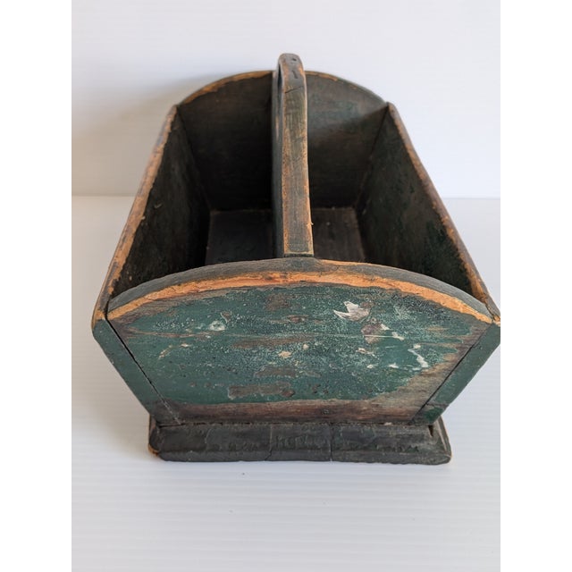 Antique 19th Century Painted Wood Divided Cutlery Tray Tote For Sale - Image 4 of 7