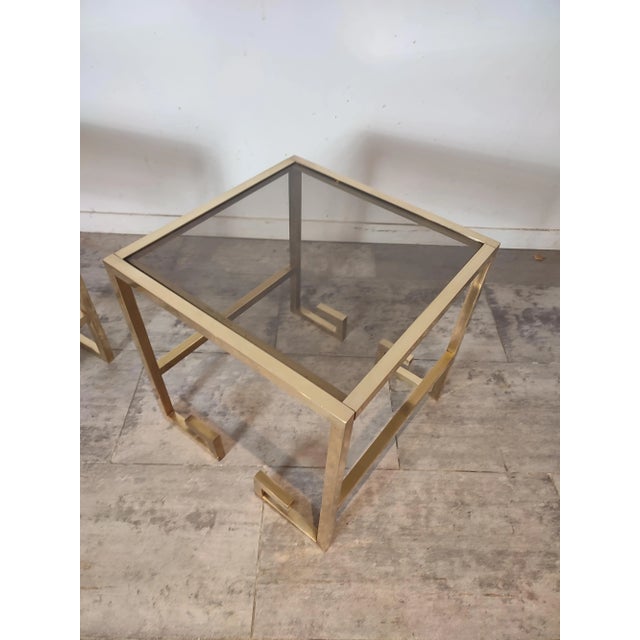 G-Shape Side Tables from Belgo Chrom, 1980s, Set of 2 For Sale - Image 4 of 9