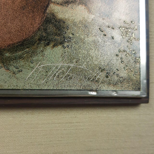 Meditation Silkscreen on 800 Silver by Romano Stefanelli, 1977 For Sale - Image 4 of 14