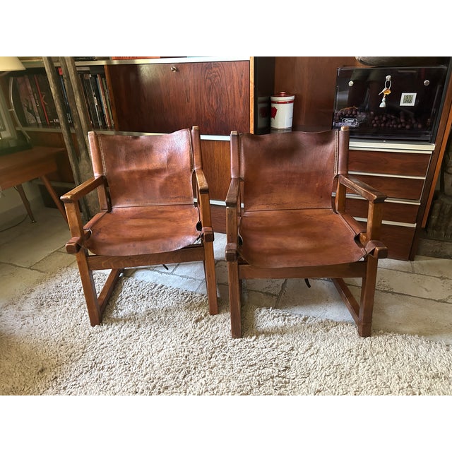 Pair of Paco Muñoz Darro Razzia armchairs, 1959 model, designed for the Campo Villa Club in Madrid in the 1960s. Paco...