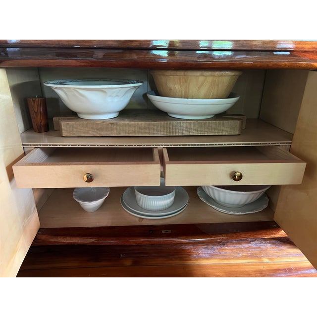 Antique 1940s French Art Deco "Sunburst" Brazilian Rosewood Sideboard For Sale - Image 11 of 12