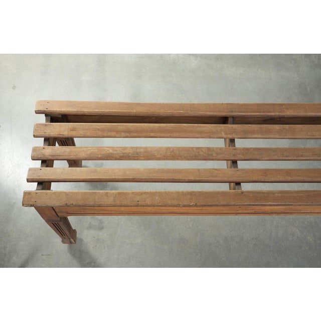 Antique French Oak Hall Bench, 1800s For Sale - Image 6 of 13