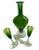 Art Deco Emerald Green Decanter and 2 Wine Glasses, 1930s, Set of 3 For Sale - Image 6 of 9