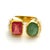 Not Yet Made - Made To Order Bochic “Orient” Red Ruby, Green Emerlad & Pearl Ring Set 18K Gold & Silver, Size 6 For Sale - Image 5 of 11