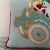 Sky Blue Late 20th Century Santa Claus Needlepoint Pillow For Sale - Image 8 of 12