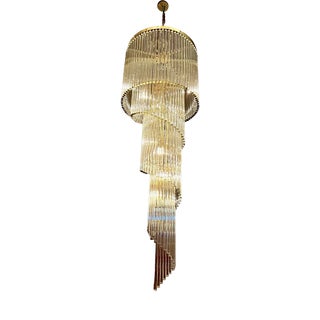 Spiral Chandelier by Ernst Palme, 1960s For Sale
