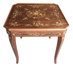 Italian Inlaid Marquetry Convertible Game Table, 20th Century