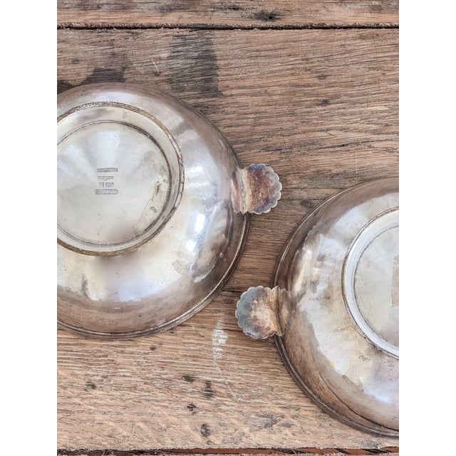 Vintage Christofle Scallop Detail Silverplate Bowls- Set of 2 For Sale In Austin - Image 6 of 8