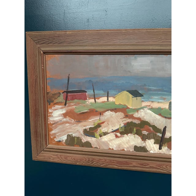 Frans Lundberg, Coastal Village, 1950s, Oil on Panel, Framed For Sale - Image 14 of 18