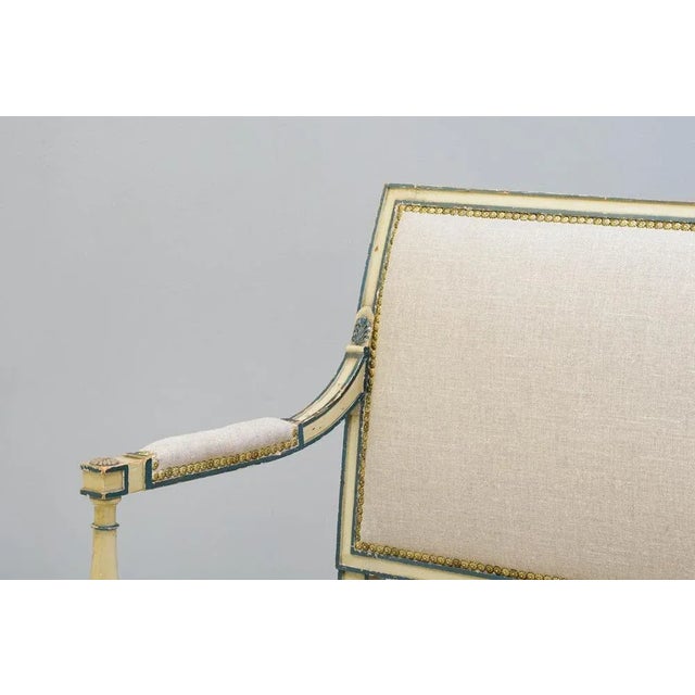 Wood Two Seat Settee, 1900s For Sale - Image 7 of 9